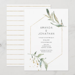 Convites Casamento Geométrico Simplístico da Serenity