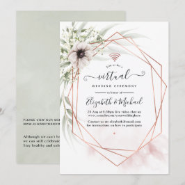 Convites Casamento Geométrico Virtual Eucalyptus