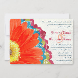 Convites Casamento Gerber Verde Neo Mint Rosa Teal Profundo