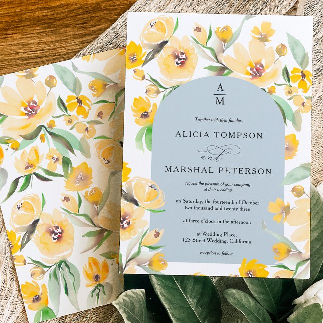 Convites Casamento gico de girassol amarelo russo (Criador carregado)