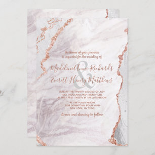 Convites Casamento Gilberto de Agato Dourado Branco e Rosa