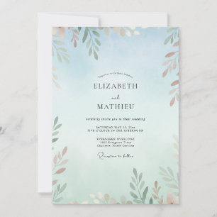 Convites Casamento Glacial Folhado de Cobre