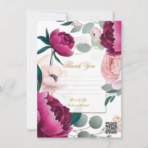 Convites Casamento Glam Floral Jardim de Peônia Rosa Eucali