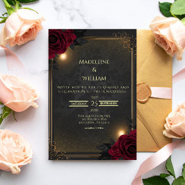 Convites Casamento Glam Goth Luxuoso e Elegante