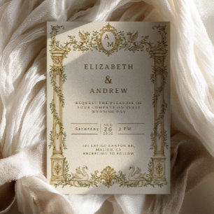 Convites Casamento Gold Palazzo Old Money