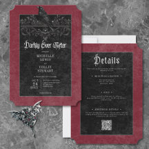 Casamento Gothic Black Raven Wine Darkly Ever Afte