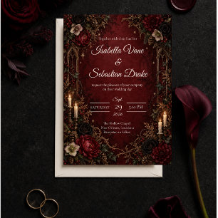 Convites Casamento Gótico Celestial Etéreo