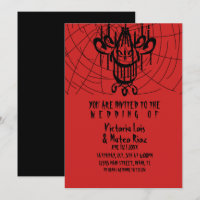 Casamento Gótico Chandelier Spider Red Black