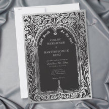 Casamento Gótico Preto Prata Medieval Até a Morte
