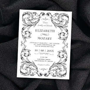 Convites Casamento gótico vintage