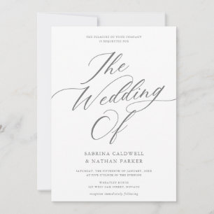 Convites Casamento Graceful Modern Script