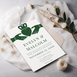 Convites Casamento Gráfico Simples - Irlandês Claddagh Ring