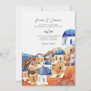 Convites Casamento Grego em Santorini Grécia