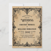 casamento Halloween vintage horror Gótico Frame le