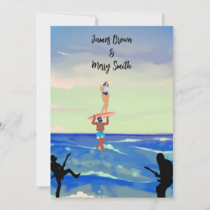 Convites Casamento Harmonioso da Melodia do Amor Oceano Ser