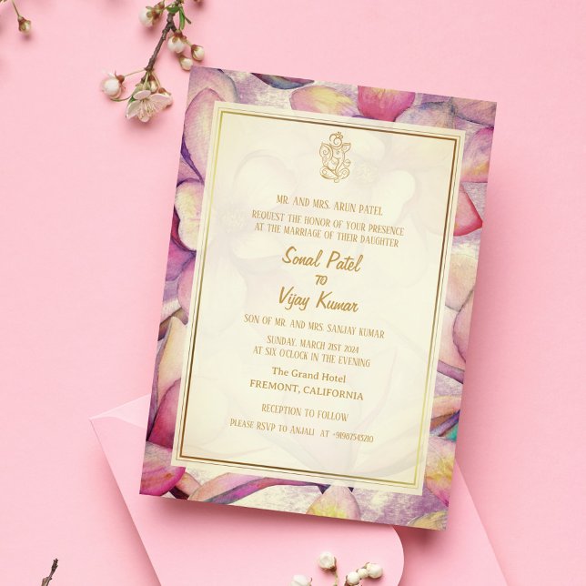 Convites Casamento Hindu de Ganesha (Criador carregado)