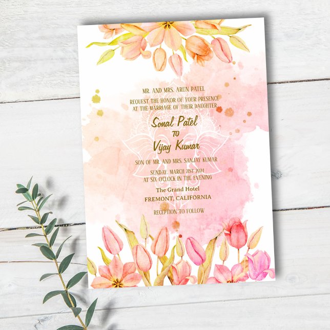 Convites Casamento Hindu de Ganesha (Criador carregado)