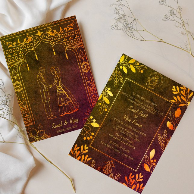 Convites Casamento Hindu de Ganesha (Criador carregado)