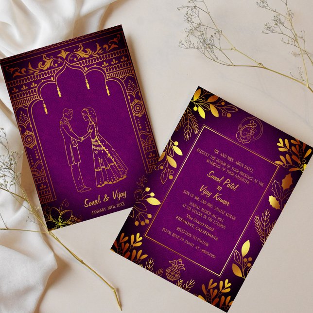 Convites Casamento Hindu de Ganesha (Criador carregado)