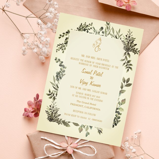 Convites Casamento Hindu de Ganesha (Criador carregado)