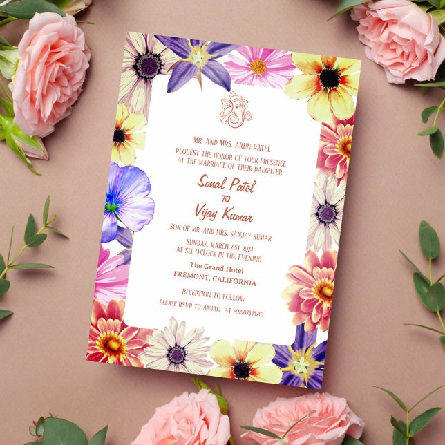 Convites Casamento Hindu Indiano Ganesha (Criador carregado)