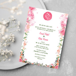 Convites Casamento Hindu Indiano Ganesha Floral