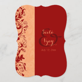 Convites Casamento Hindu vermelho