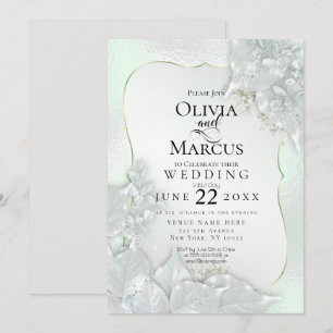 Convites CASAMENTO   Honeydew Green Pearl Shimmer