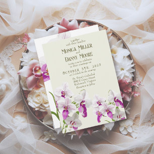 Convites Casamento Horário da Orquídea Delicada