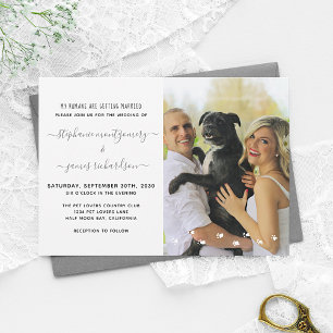Convites Casamento Humano Foto Personalizada de Pet Casamen