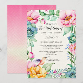 Convites Casamento Hummingbird Motif