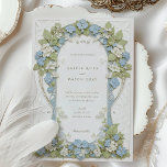 Convites Casamento Hydrangeas Art Nouveau<br><div class="desc">Este belo convite para o casamento apresenta um design de Art Nouveau eterno, , adornada com hídrangas azuis elegantes e uma folhagem verde esmagadora. A frente do cartão mostra padrões florais complexos entrelaçados com um trabalho de rolagem gracioso em tons pastéis macios de azul, verde e creme. A design detalhada...</div>