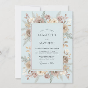 Convites Casamento Ice Taupe Bloom