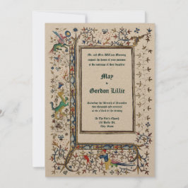 Convites Casamento Iluminado da Medieval 1415