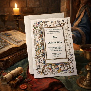Convites Casamento Iluminado da Medieval 1415