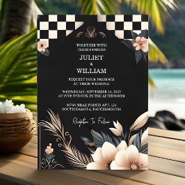 Convites Casamento Ilustrado Agora Retro Boho Studio