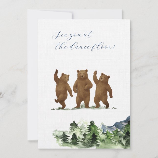 Convites Casamento Ilustrado da Montanha Russa (Frente)