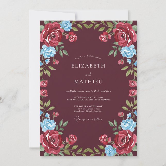 Convites Casamento Imperial de Inverno Marrom (Frente)