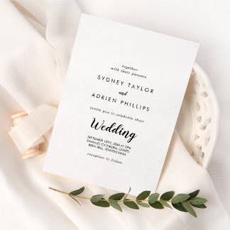 Convites Casamento Informal de Caligrafia Simples