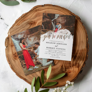 Convites Casamento Informal de Foto de Fonte Preta do Gossa