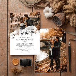 Convites Casamento Informal de Imagem do Gossamer Overlay