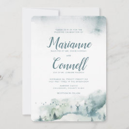 Convites Casamento Informal de Script do Winter Mystère III