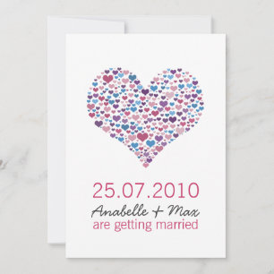 Convites Casamento Informal Doce Coração