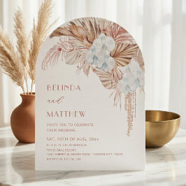 Convites Casamento Informal Flores Aquarela Boho