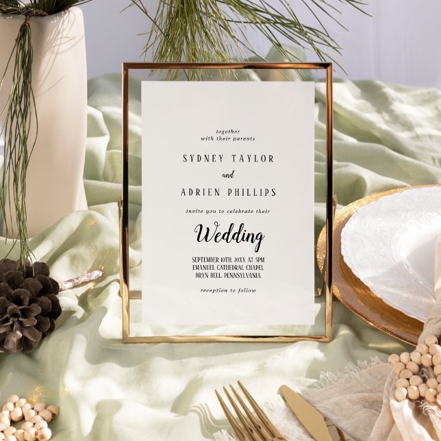 Convites Casamento Informal Simples Minimalista (Criador carregado)