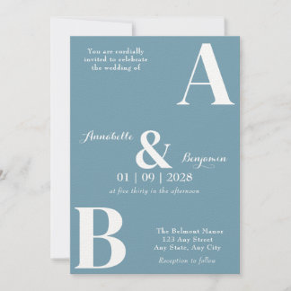 Convites Casamento Inicial Elegante Moderno