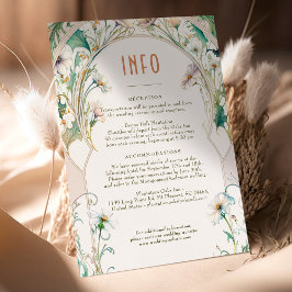 Convites Casamento Inserir INFO Daisy Art Nouveau por Mucha