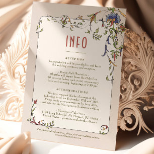 Convites Casamento Inserir INFO Vintage Vitoriian Belle Epo