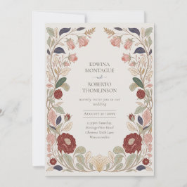 Convites Casamento Inspirado no Legado de William Morris
