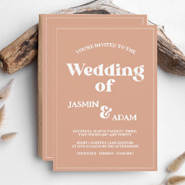 Convites Casamento inspirado pelo Groovy Laranja 70